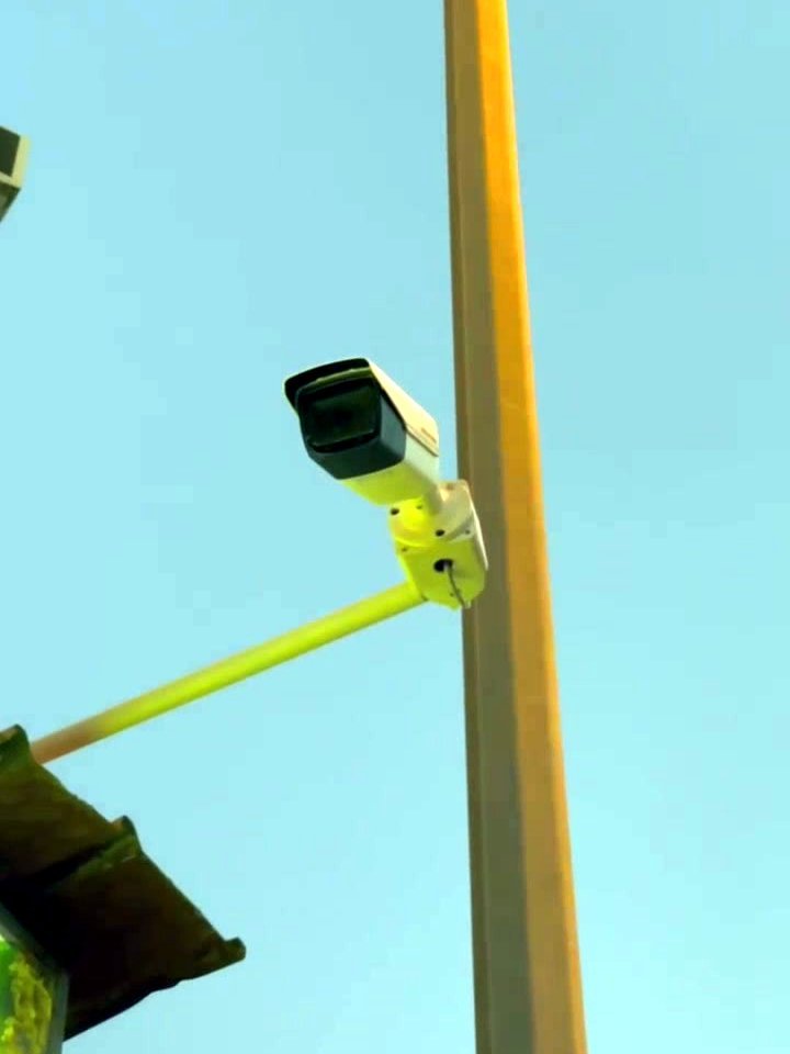 Pole-mounted camera